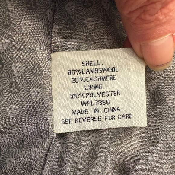 Anne Klein Sophisticated Gray Wool-Blend Button-Up Winter Coat Womens Size 8 - Picture 8 of 14